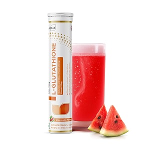 l-glutathione 550mg - 20 effervescent tablets glutathione effervescent tablets for glowing skin with hyaluronic acid vitamin c amp vitamin e  skin glow supplement for clear skin  watermelon