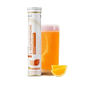 l-glutathione 550mg - 20 effervescent tablets glutathione effervescent tablets for glowing skin with hyaluronic acid vitamin c amp vitamin e  skin glow supplement for clear skin  orange
