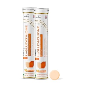 l-glutathione 550mg - 40 effervescent tablets glutathione effervescent tablets for glowing skin with hyaluronic acid vitamin c amp vitamin e  skin glow supplement for clear skin  orange