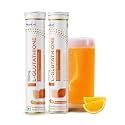 L-Glutathione 550mg - 40 Effervescent Tablets Glutathione Effervescent Tablets for Glowing Skin with Hyaluronic Acid Vitamin C &amp; Vitamin E | Skin Glow Supplement For Clear Skin | Orange