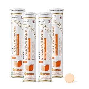 l-glutathione 550mg - 80 effervescent tablets glutathione effervescent tablets for glowing skin with hyaluronic acid vitamin c amp vitamin e  skin glow supplement for clear skin  orange