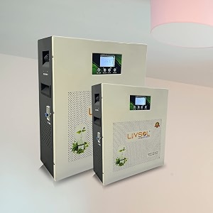 l-ion2500 2 kva 256v 54ah smart solar wall mounted inbuilt lithium battery inverter pwm i solar home ups i pcu i sinewave i lifepo4 battery  backup time 345 to 4 hrs 400w