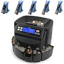 LLIKED Coin Counter & Sorter Machine 5 US Coins 50 Wrappers 270/min LCD