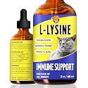L Lysine for Cats & Kittens Helps with Watery Eyes, Sneezing, Cough, Runny Nose – Natural Cat Antibiotic Supplement with Taurine, Vitamins for Eye Function & Immune Support – Chicken Flavor – 2 oz