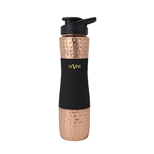la39vite 100 pure copper bottle with sipper flip on lid 750 ml