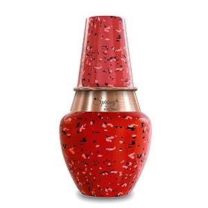 la39 vite pure copper coated hammered design pitcher and bedside carafe lid can be used as glass for drinking 14 ltr venus jar red
