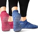 LA ACTIVE Non Slip Yoga Grip Socks - Barre Ballet Pilates Athletic Socks for Men and Women