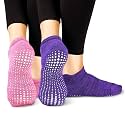 LA ACTIVE Non Slip Yoga Grip Socks - Barre Ballet Pilates Athletic Socks for Men and Women