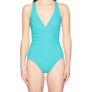 la blanca women39s island goddess deep-v strappy back mio one piece swimsuit with tummy toner