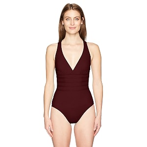 la blanca women39s island goddess deep-v strappy back mio one piece swimsuit with tummy toner