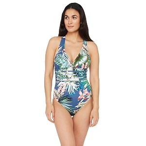 la blanca women39s island goddess deep-v strappy back mio one piece swimsuit with tummy toner