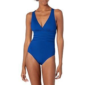 la blanca women39s island goddess deep-v strappy back mio one piece swimsuit with tummy toner