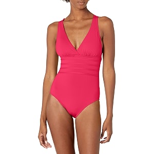 la blanca women39s island goddess deep-v strappy back mio one piece swimsuit with tummy toner