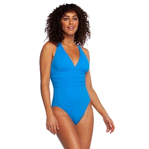 la blanca women39s island goddess deep-v strappy back mio one piece swimsuit with tummy toner