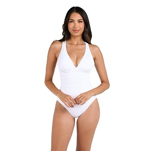 la blanca women39s island goddess deep-v strappy back mio one piece swimsuit with tummy toner