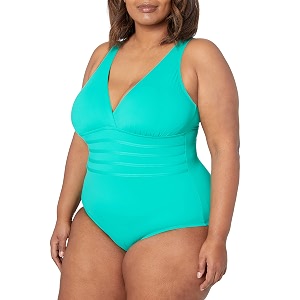 la blanca women39s island goddess deep-v strappy back mio one piece swimsuit with tummy toner