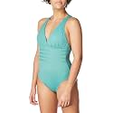 La Blanca Women's Island Goddess Deep-V Strappy Back Mio One Piece Swimsuit with Tummy Toner