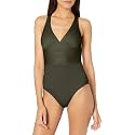 La Blanca Women's Island Goddess Deep-V Strappy Back Mio One Piece Swimsuit with Tummy Toner
