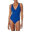 La Blanca Women's Island Goddess Deep-V Strappy Back Mio One Piece Swimsuit with Tummy Toner