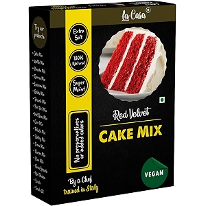 la casa gelato red velvet eggless cake mix 300 gm