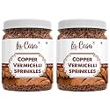 La Casa Metallic Copper Vermicelli Sprinkles | Combo Pack of 2 | Ideal for Cake Decoration &amp; Garnishing | 2x200g |