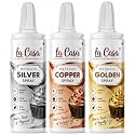 La Casa Metallic Pearlescent 3 in 1 Spray Color | Combo Pack of 3 | Edible Color Ideal for Cake Decoration &amp; Garnishing | 3x30g |