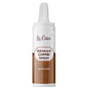 la casa metallic pearlescent copper spray colour  edible color ideal for cake decoration amp garnishing  30g 