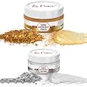La Casa Premium Edible Lustre Dust - GOLDEN & SILVER | Pack of 2 | Pearl Dust Ideal for Cake Icing Decoration & Garnishing | 2x9gm |