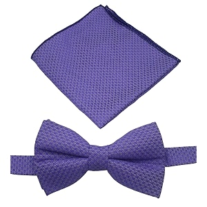 purple men bow amp pocket square gift set