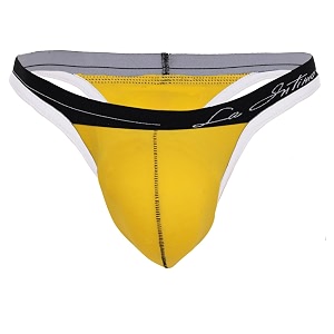 la intimo nice fit anti-microbial thong for man yellow