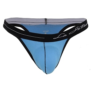la intimo nice fit anti-microbial thong for man blue