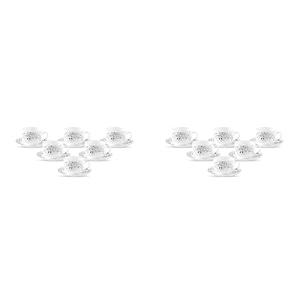 la opala diva opal glass coffee cup amp saucer set iris 12 pcs mystrio black white pack of 2