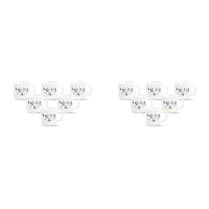 la opala melody collection opal glass coffee cup set regular 6 pcs silken charm white pack of 2