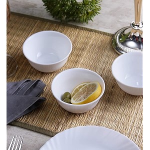 la opala ivory veg bowl set of 6 opal glass white 019 liters