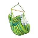 LA SIESTA® - Medium Basic Domingo Hammock Swing Chair - Weather & Tear Resistant Hanging Hammock Chair - Indoor Outdoor Hammock Chair Swing - Patio Porch Bedroom Hanging Chair - Max 250 Lbs, Lime