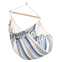 LA SIESTA® - Medium Basic Domingo Hammock Swing Chair - Weather &amp; Tear Resistant Hanging Hammock Chair - Indoor Outdoor Hammock Chair Swing - Patio Porch Bedroom Hanging Chair - Max 250 Lbs, Sea Salt