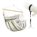LA SIESTA® XL King Domingo Hammock Chair Swing &amp; Tree Mount Kit - Suspension Kit for Trees Beams Posts - Weatherproof, Outdoor Indoor Hammock Swing - Hanging Chair for Bedroom Patio - Cedar