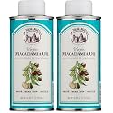 La Tourangelle, Virgin Macadamia Oil, High Smoke Point for Cooking, Sauté, Stir-Fry, Roasting, Baking, Face and Hair, Buttery Mild Taste, Cold-Pressed, 8.45 fl oz (Pack of 2)