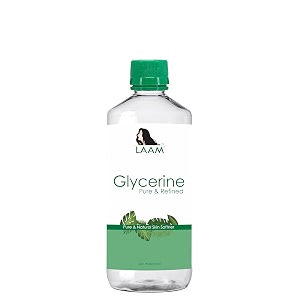 laam glycerine pure amp refined liquid  multi-purpose vegetable glycerine  used for chaffing moisturizing uneven skin tone dryness dark spot wrinkles aging  natural soft amp glowing skin- 125 g