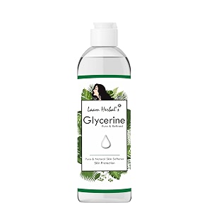 laam liquid glycerine pure amp refined  multi-purpose vegetable glycerine  used for chaffing moisturizing uneven skin tone dryness dark spot wrinkles aging  natural soft amp glowing skin- 225 g