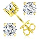 Lab Grown Diamond Stud Earrings Screw Back for Women Round Cut IGI Certified D Color VVS1 Clarity Hypoallergenic Fine Jewelry Gift