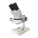 Lab Microscope Slides 10X-20X-30X-40X Binocular Stereo Microscope Illuminated Industrial Microscope w/ WF10X Eyepiece Microscope Parts(with Light,20X and 40X)