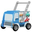 labebe Baby Wooden Learning Walker, 2-in-1 Toddler Push & Pull Toys Stroller Pushing Walker, Infant Sit to Stand Wood Walker Wagon, Transfer Cart Toy for Girls & Boys 1-3 Years Old Kids, Blue