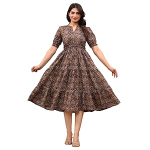 LABEL ADRIJA Pure Cotton Calf Length Midi