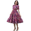 LABEL ADRIJA Pure Cotton Calf Length Midi