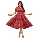 LABEL ADRIJA Pure Cotton Calf Length Midi