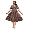 LABEL ADRIJA Pure Cotton Calf Length Midi