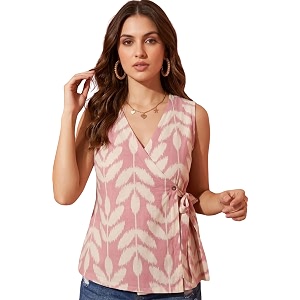 LABEL ADRIJA Pure Cotton Floral Printed Sleeveless