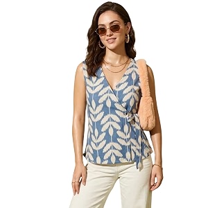 LABEL ADRIJA Pure Cotton Floral Printed Sleeveless