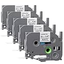 Label KINGDOM TZE231 Replace for Brother Ptouch 12mm 0.47" Label Maker Tape